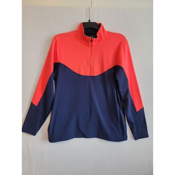 Under Armuor Golf Men's L Loose Pockets Quarter Zip Long‎ Sleeves - Picture 2 of 7